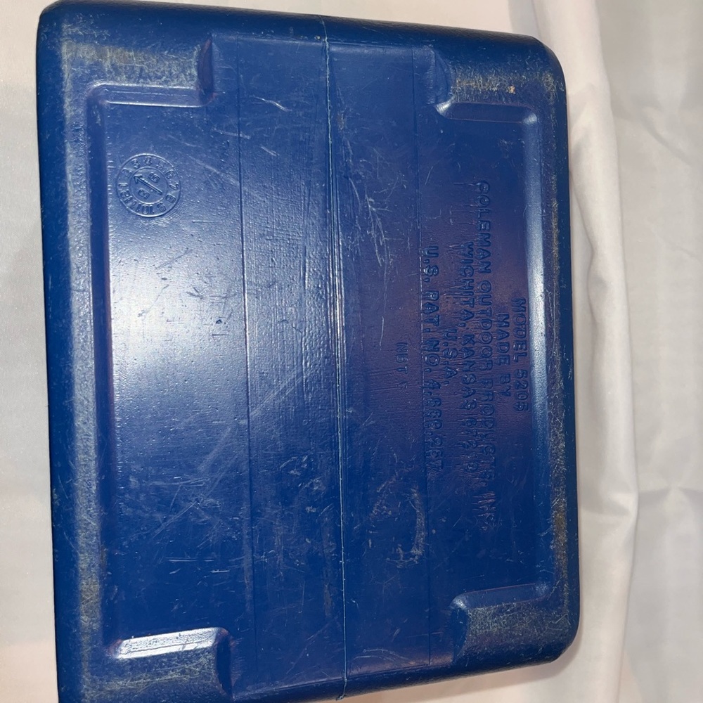 Coleman Flip Top Lid Personal Mini Cooler 5205 6 Pack Blue Lunchbox Made USA - Picture 10 of 11